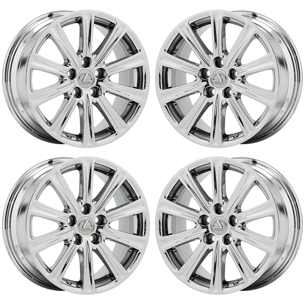 17" Lexus NX200 NX300 Bright Chrome wheels rims Factory OEM set 74326 EXCHANGE